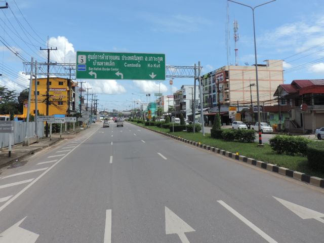 Kambodscha wird bereits signalisiert, es sind noch 40km zur Grenze.